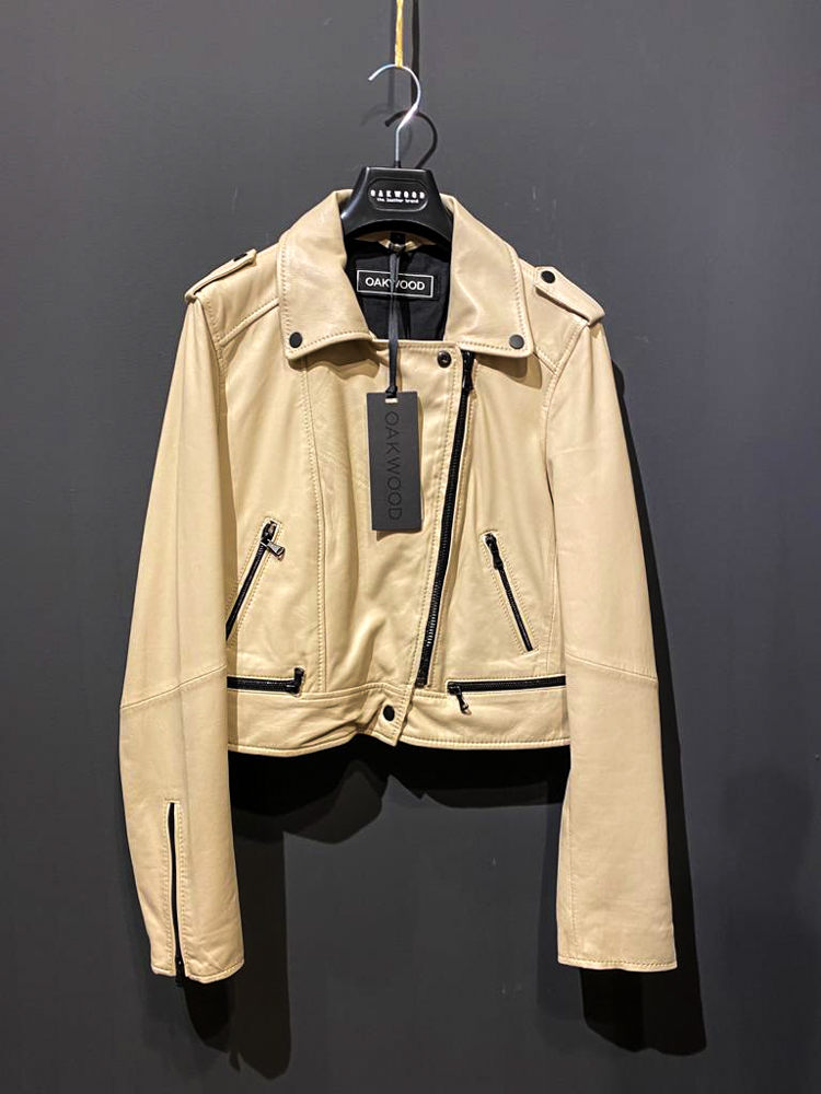 Oakwood Lederjacke Fur Damen In Beige Pearls Womenswear