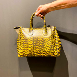 GUM Mini Tasche in Gelb mit Leopardenmuster