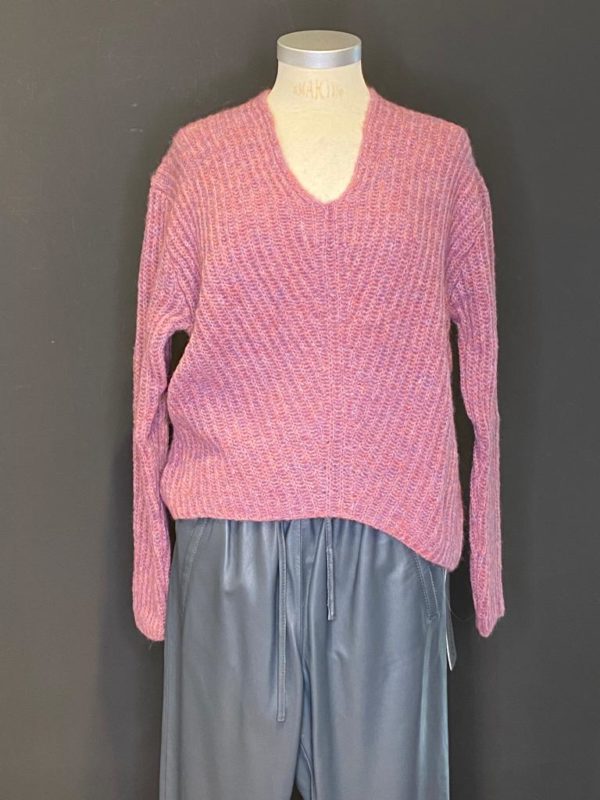 V-Ausschnitt Pullover von Boom in Rose mel.